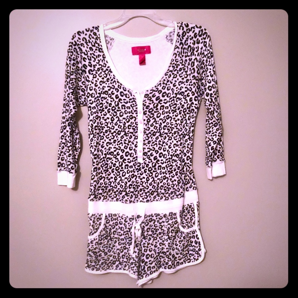 Victoria’s Secret PJ Leopard Romper Small